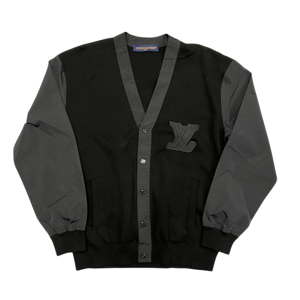 ルイヴィトン スパンコールカーディガン 黒グレー 中古・古着通販】LOUIS VUITTON (ルイ ヴィトン) カシミヤ混袖