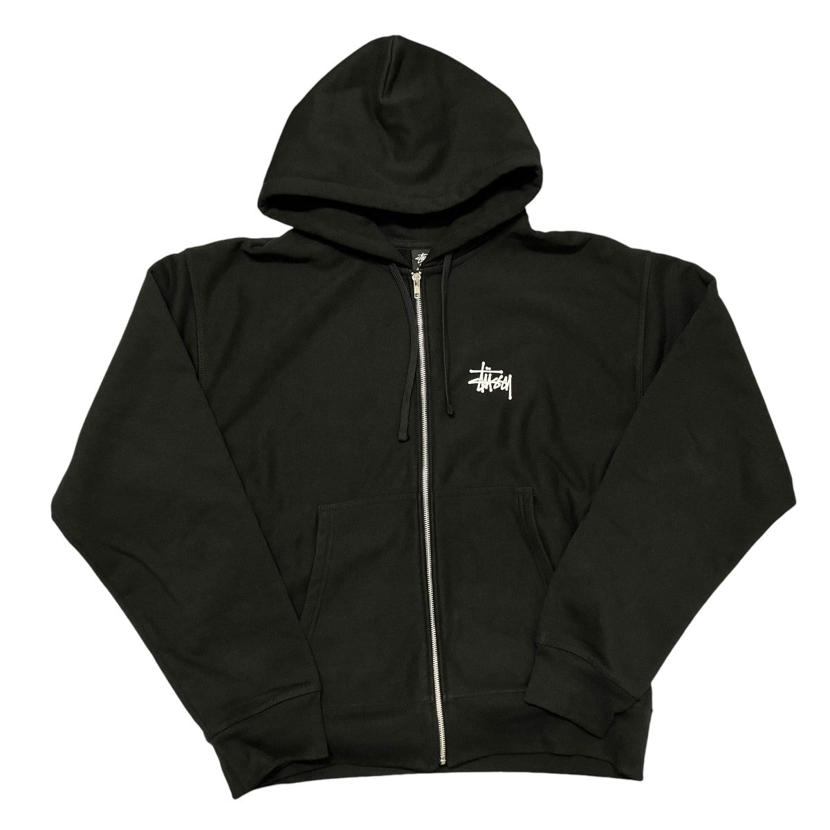 stussy(ステューシー) BASIC STUSSY ZIP HOODIEジップパーカー1975000 1975000 ブラック サイズ  XL｜【公式】カインドオルオンライン ブランド古着・中古通販【kindal】