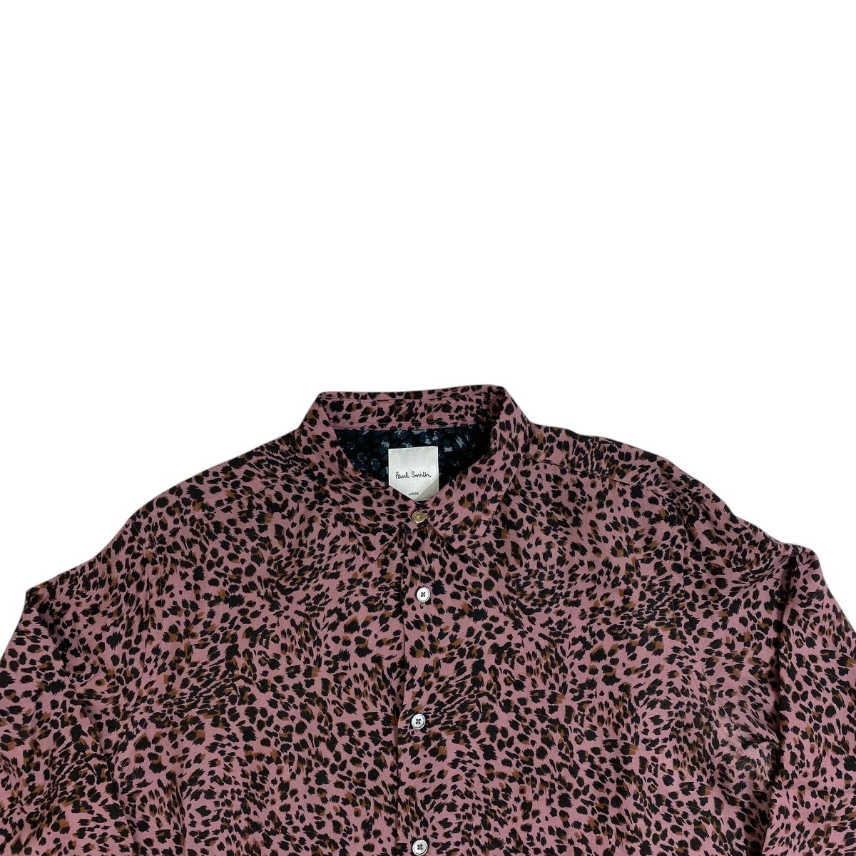 Paul Smith レオパード柄総柄シャツ153356 古着・中古-3枚目のアイテム画像