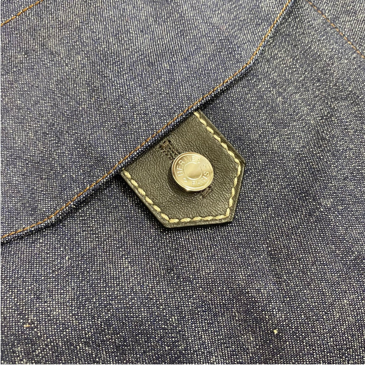 HERMES シャツ レザーディテールデニムシャツ 古着・中古-5枚目のアイテム画像