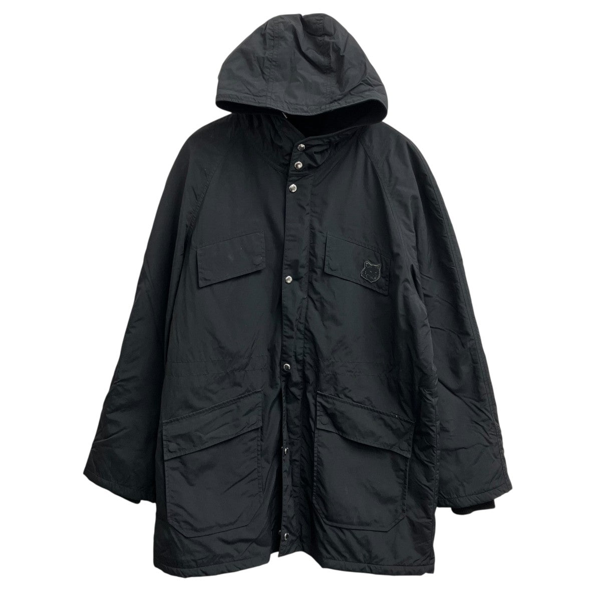 MAISON KITSUNE / フォトグラフ/フェイクファーコート/M/ポリエステル/ブラック MAISON KITSUNE(メゾンキツネ) ナイロンコートMM02201WQ0070