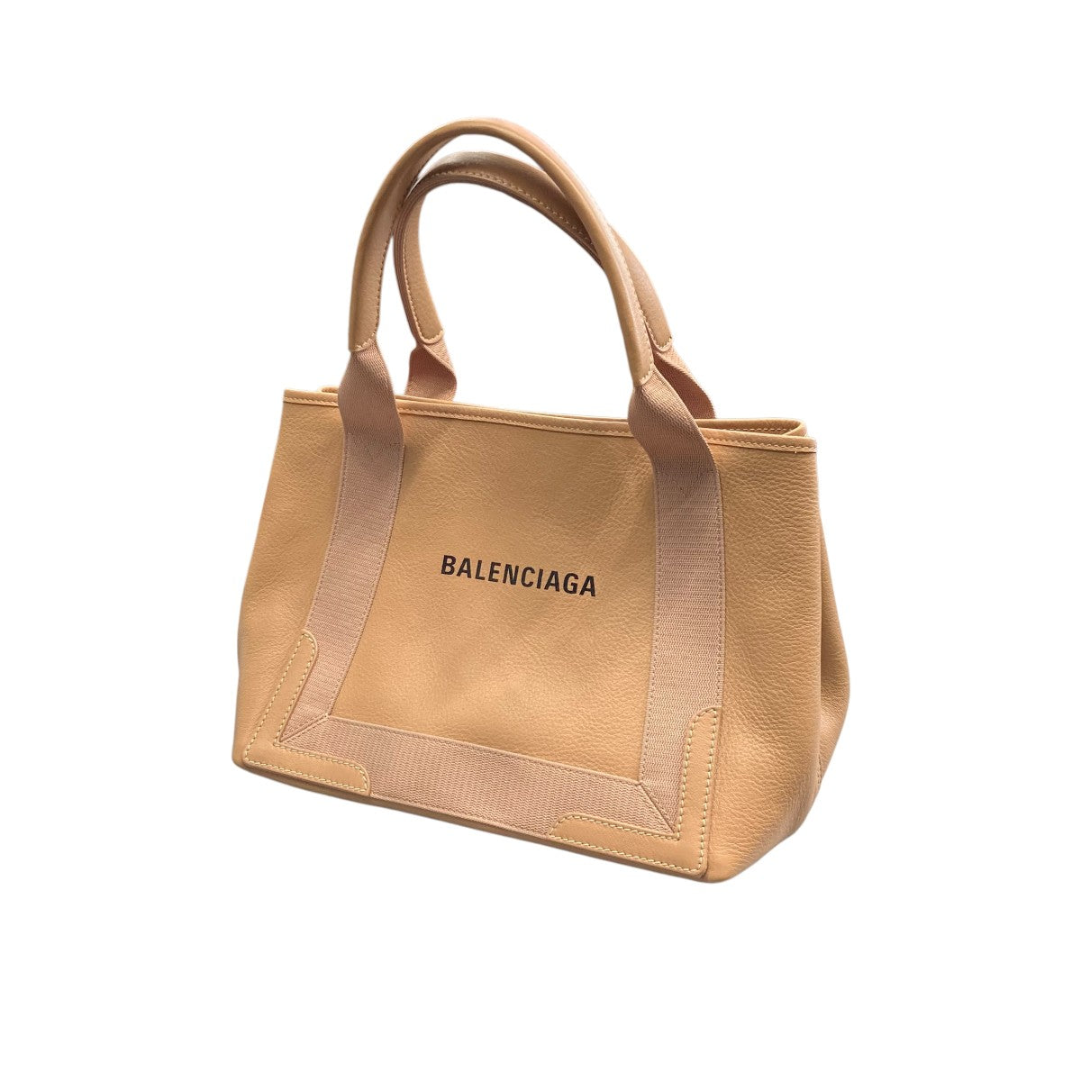 美品BALENCIAGAバレンシアガ　レザートートバッグ　ベージュ系 BALENCIAGA(バレンシアガ) レザートートバッグ339933 339933