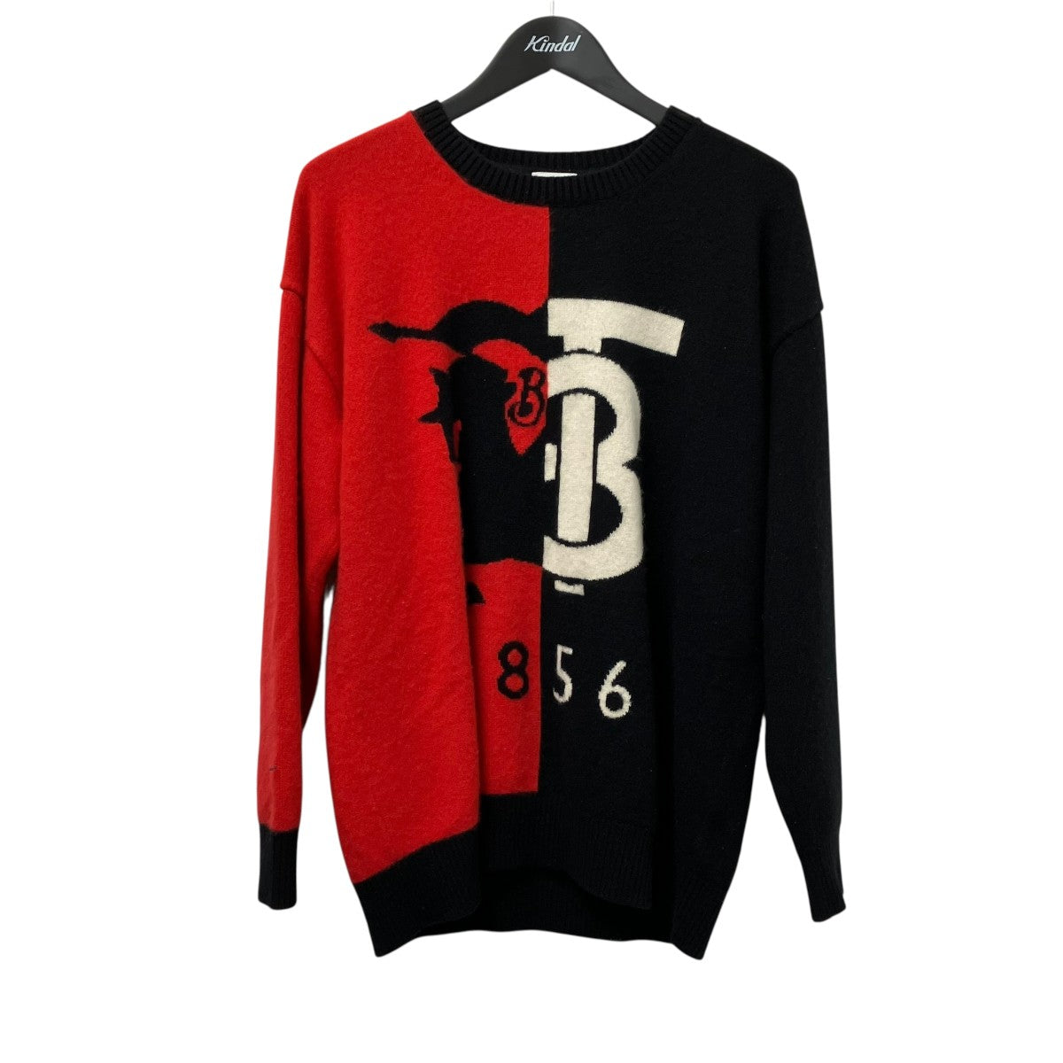 BURBERRY(バーバリー) ニット8023663 8023663 レッド×ブラック サイズ