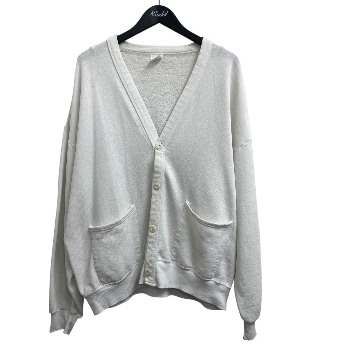 USED(ユーズド) JERZEESスウェットカーディガン ホワイト サイズ ONE