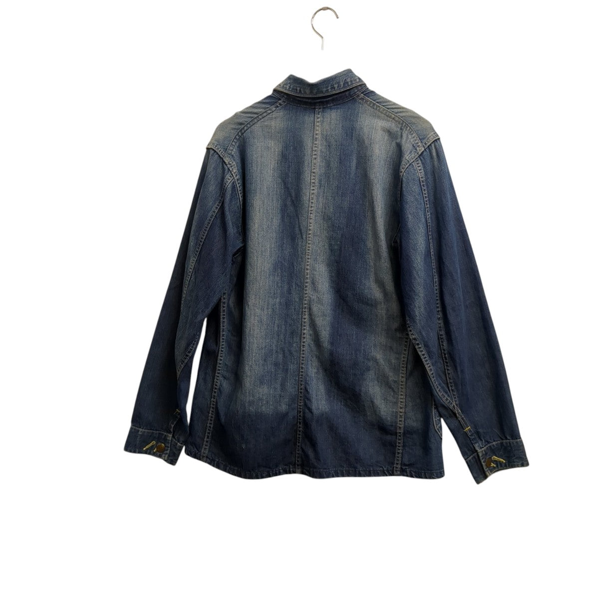VINTAGE 50s KEY Imperial Denim Chore Jacket FADEカバーオール 古着・中古-2枚目のアイテム画像