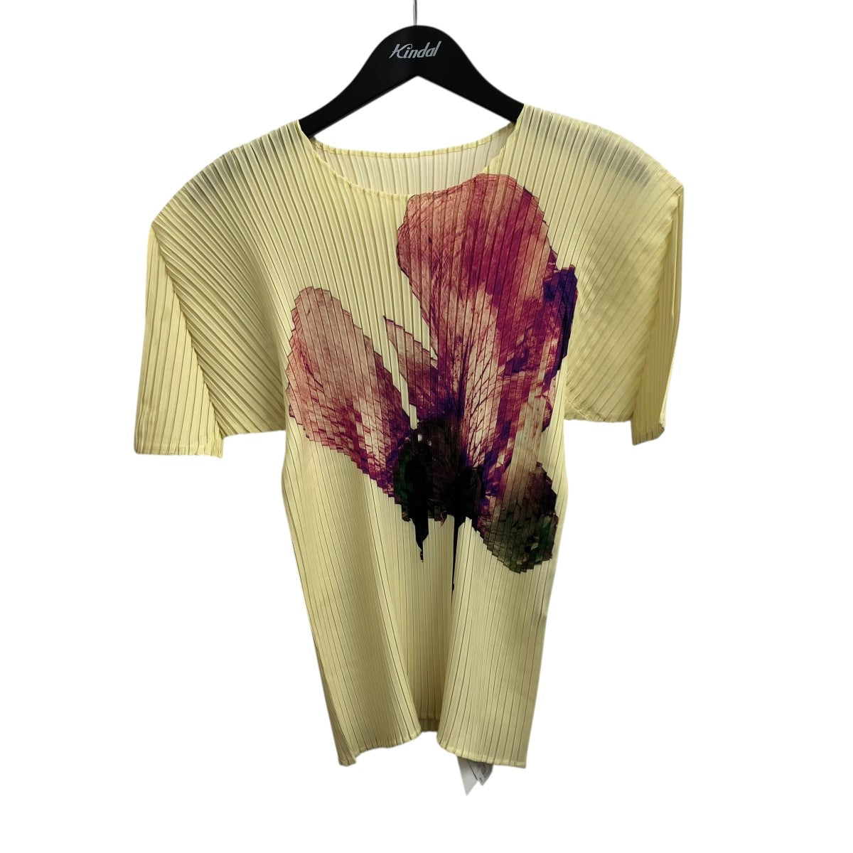 ISSEY MIYAKE PRESSED FLORA PLEATS半袖カットソーIM51FJ644 古着・中古-1枚目のアイテム画像