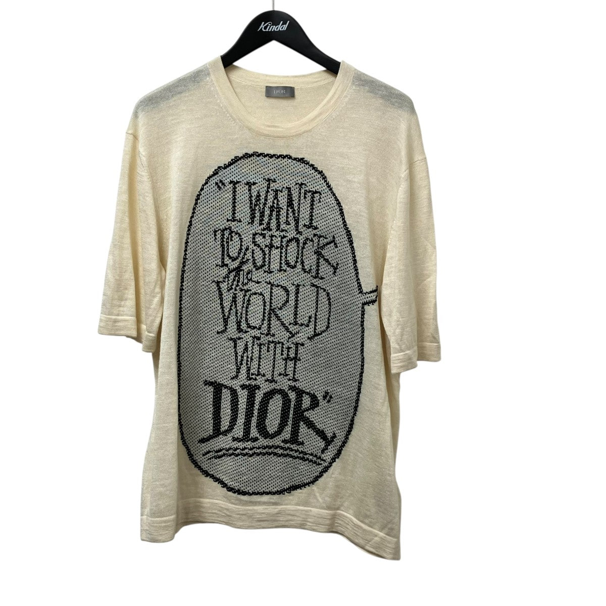 もこ　Christian Dior　半袖ニット もこ Christian Dior 半袖ニット 定番人気◇カシミヤニット