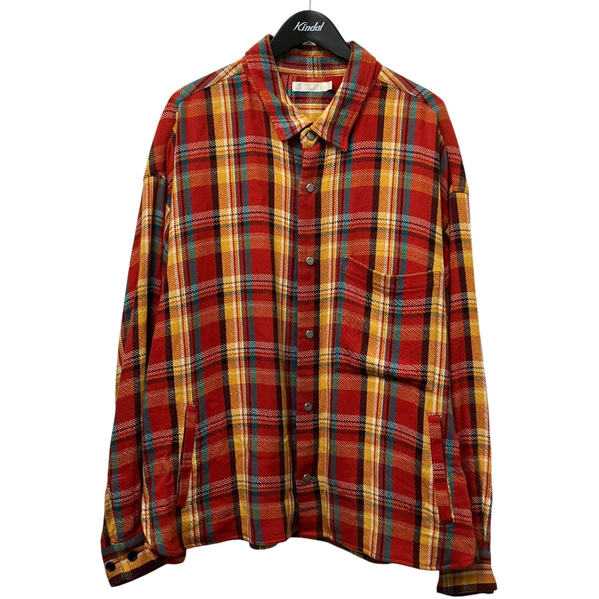 トップス ROTOL BIG FLANNEL SHIRT ROTOL(ロトル) BIG FLANNEL SHIRTチェックシャツ レッド サイズ