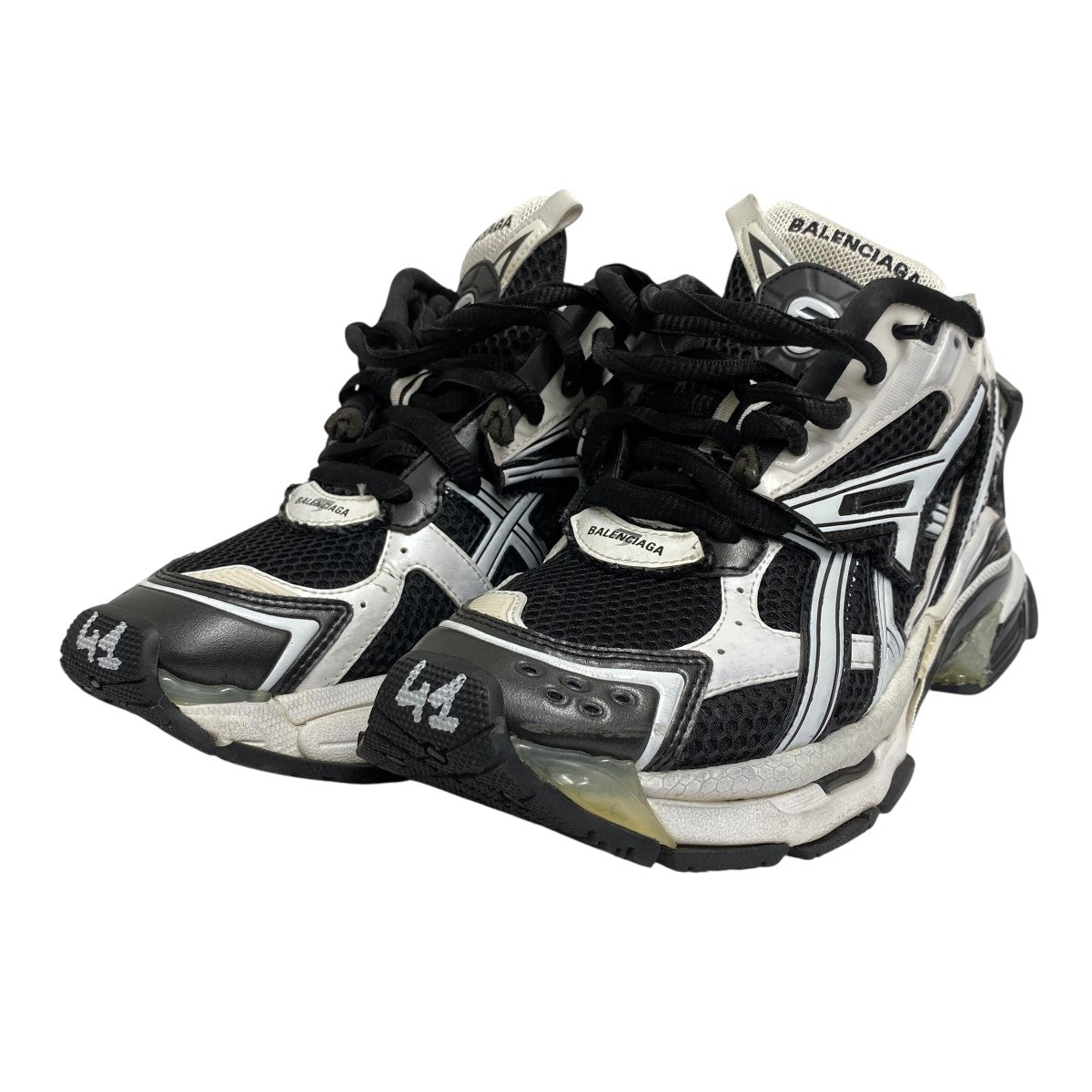 BALENCIAGA(バレンシアガ) runnerスニーカー ブラック×ホワイト サイズ 