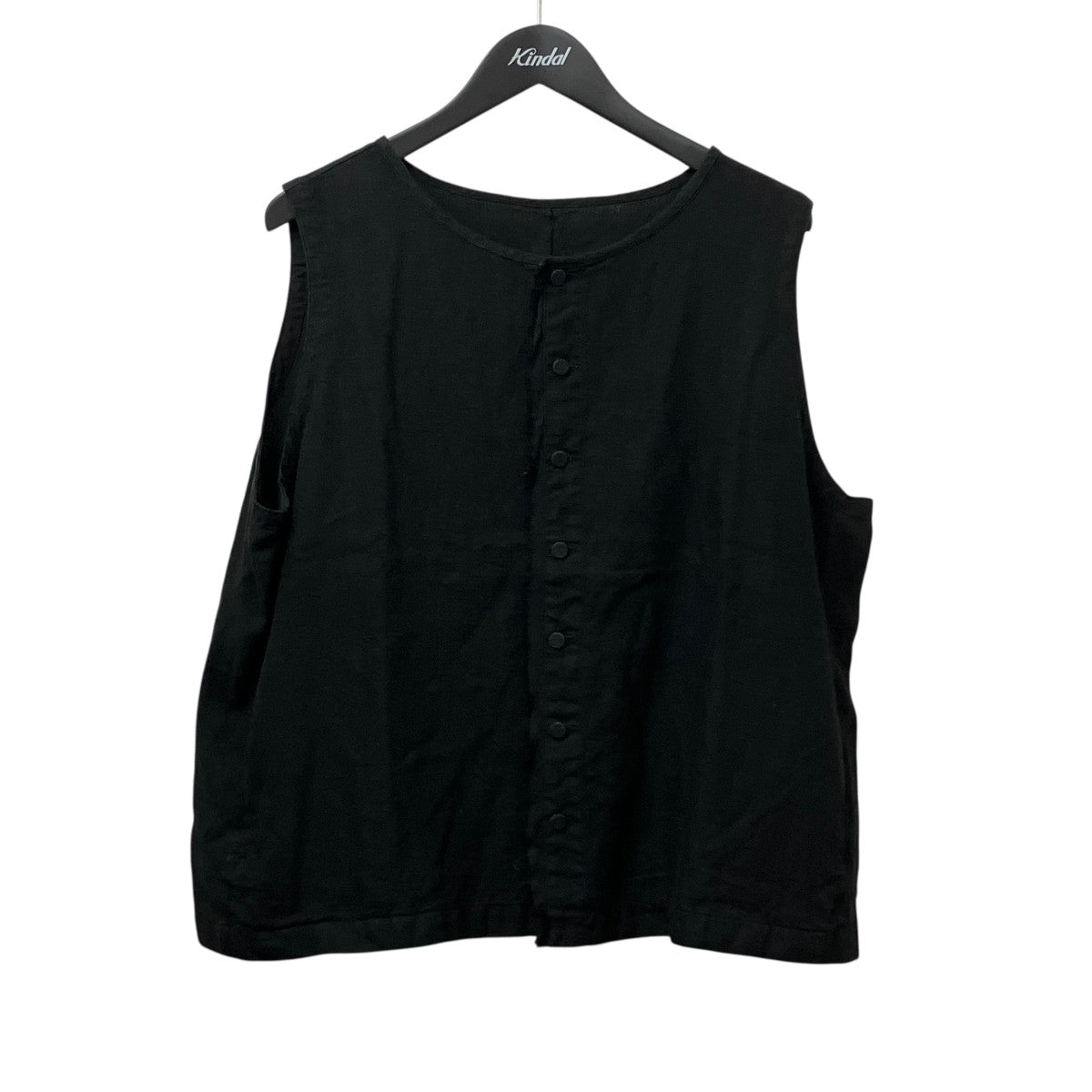 nest Robe(ネストローブ) ブラックリネンクルーベスト01243-1139