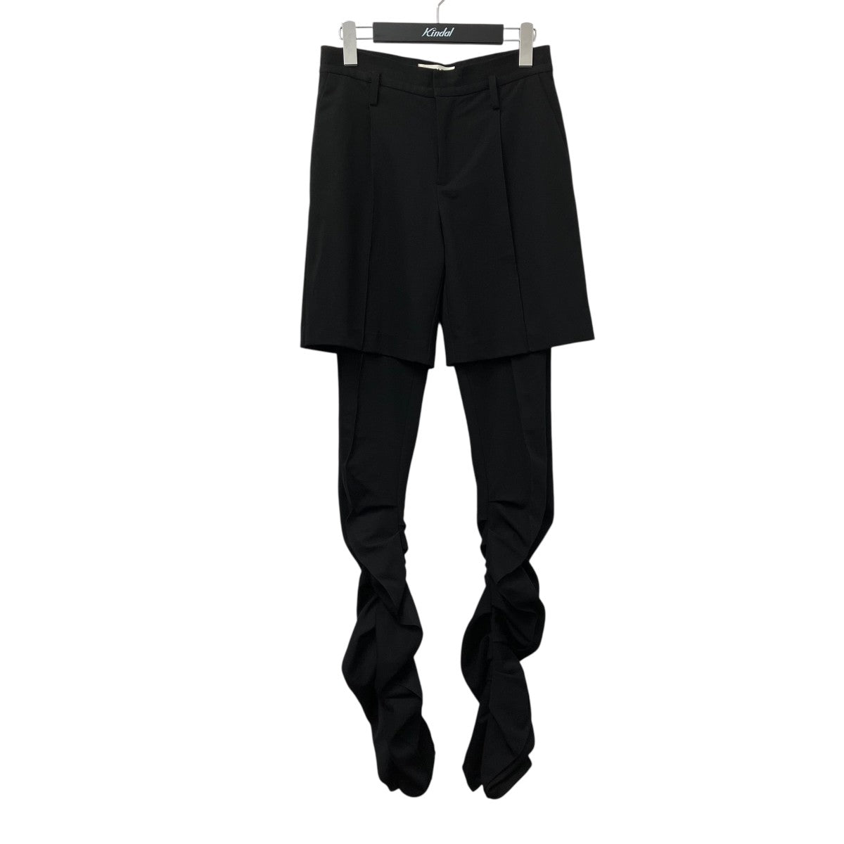 【POOLDE】プールデ　レザー　レイヤードパンツ　S 新品 POOLDE】プールデ レザー レイヤードパンツ S 新品