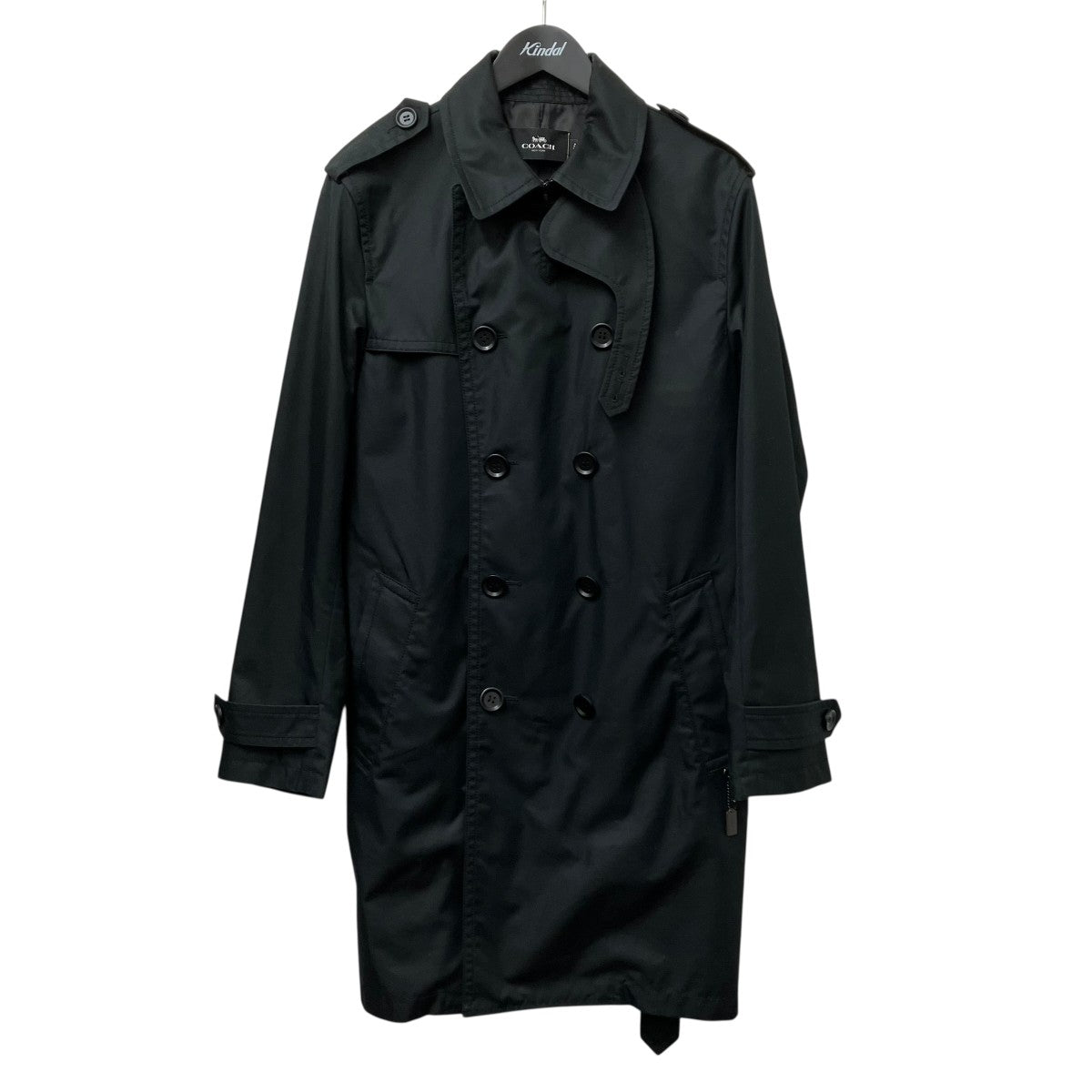 【美品】COACH ブラック トレンチコート COACH トレンチコート コート トレンチ レディース : ZOZOTOWN