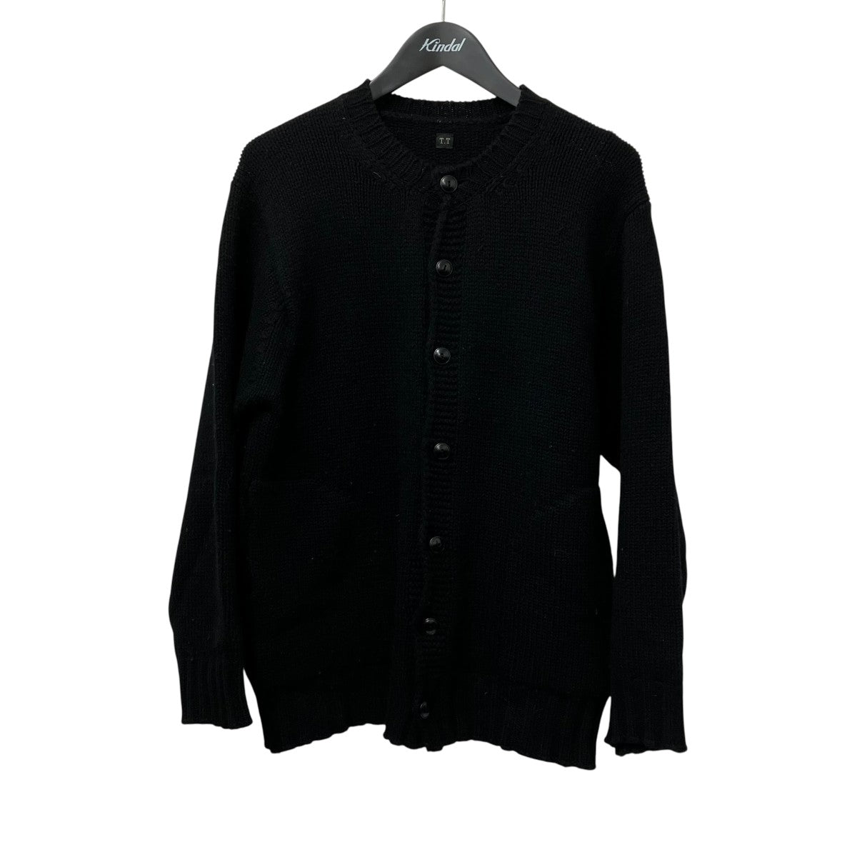 Y's ワイズ パネル半袖カーディガン 青 ブルー 黒 ブラック AZUL BY MOUSSY | 5分袖ジャガードトッパー (カーディガン