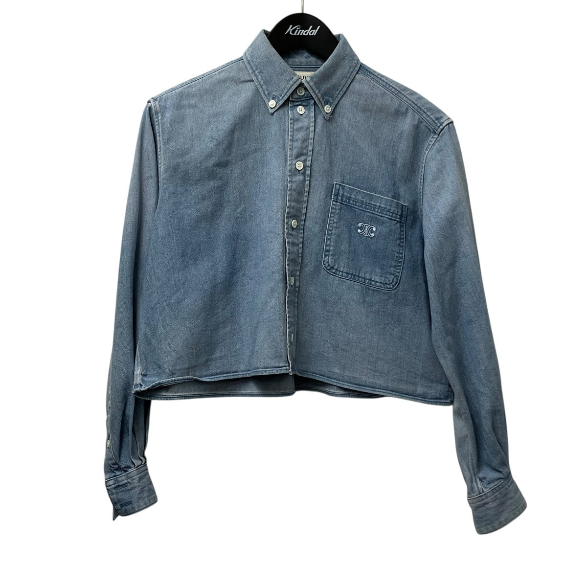 CELINE デニムシャツ XS クロップド丈 CELINE デニムシャツ XS クロップド丈 チョン・ジヒョンさん着用