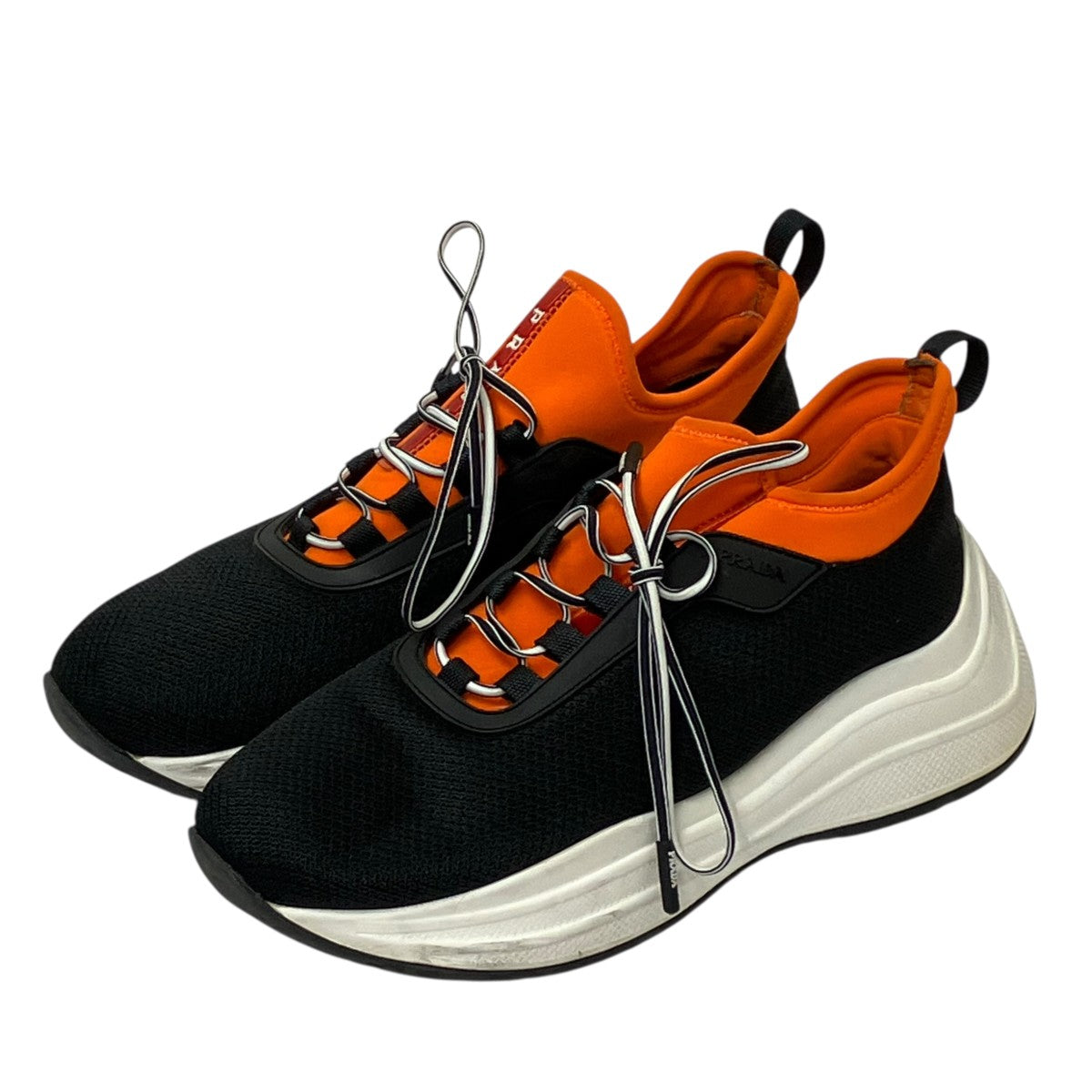 Prada sport プラダスポーツスニーカー PRADA SPORTS(プラダスポーツ) スニーカー ブラック×オレンジ サイズ