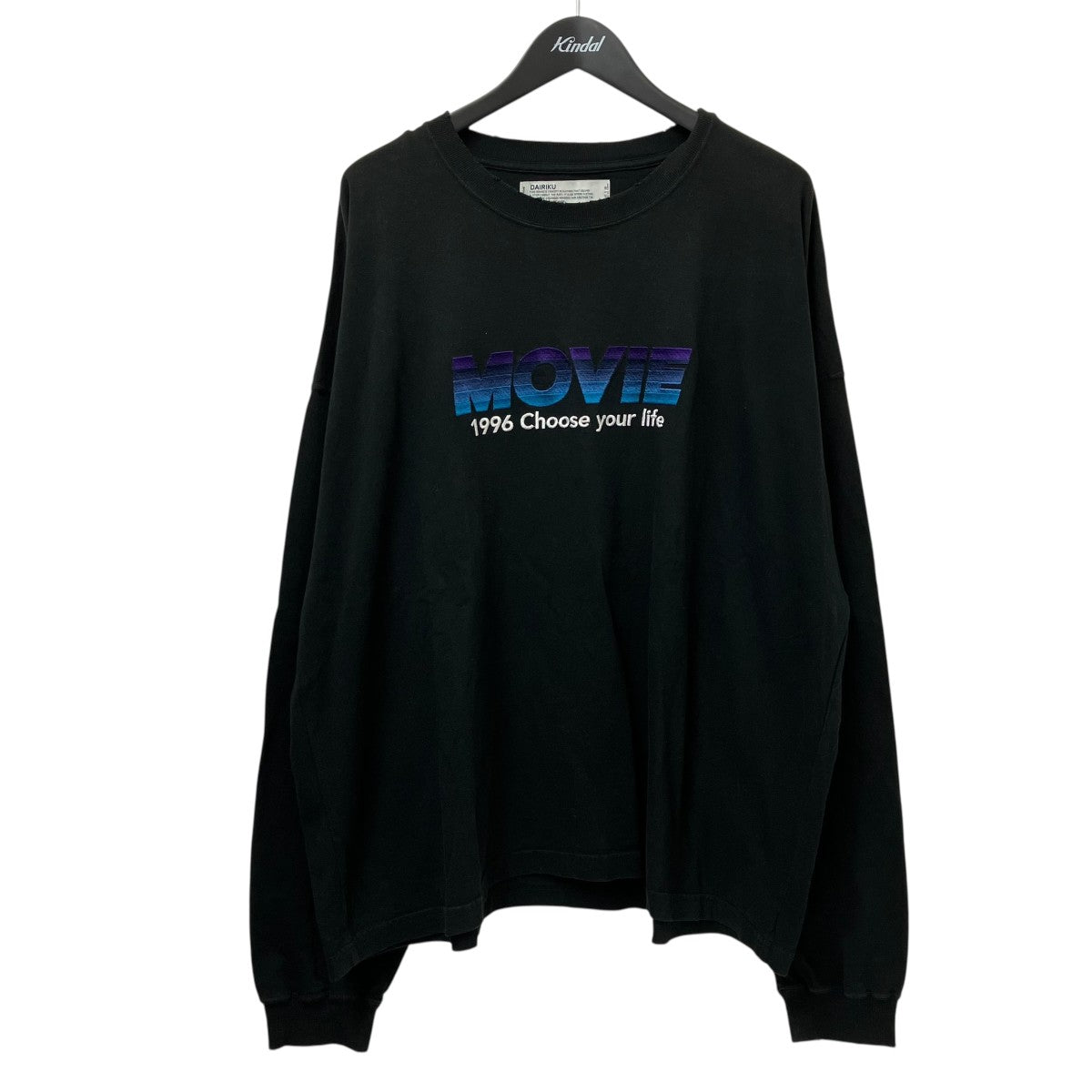 <最安値> DAIRIKU MOVIE 23AW ロンT DAIRIKU(ダイリク) MOVIE tee長袖Tシャツ23AW C-10 23AW C-10 ブラック