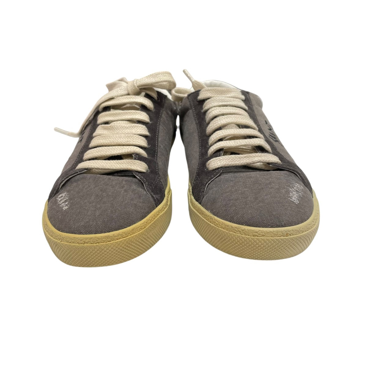 SAINT LAURENT PARIS EMBROIDERED DESTROYED CANVAS スニーカー 549398 古着・中古-4枚目のアイテム画像