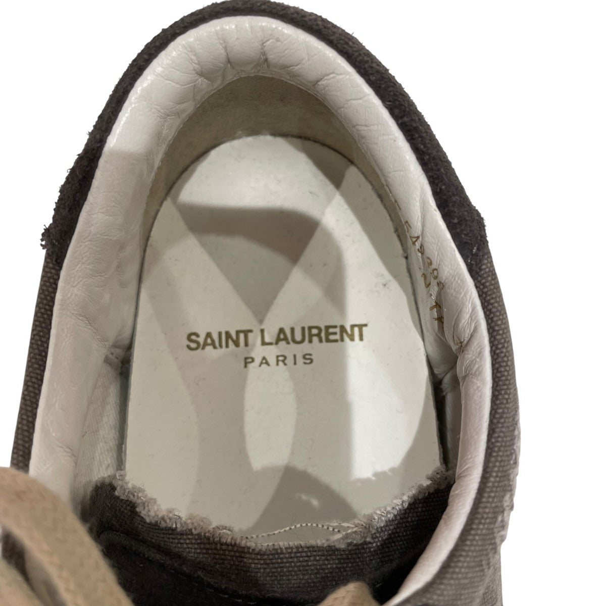 SAINT LAURENT PARIS EMBROIDERED DESTROYED CANVAS スニーカー 549398 古着・中古-6枚目のアイテム画像