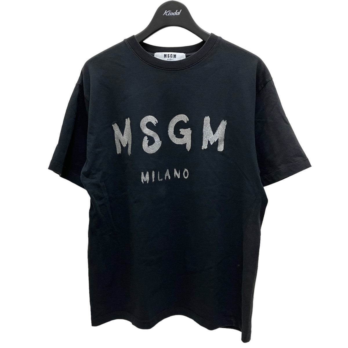 MSGM(エムエスジーエム) ラメロゴ半袖Tシャツ 2041MDM94 ブラック