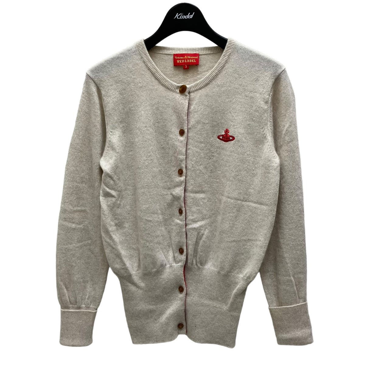 Vivienne Westwood RED LABEL(ヴィヴィアンウエストウッドレッドレーベル) ニットカーディガン アイボリー サイズ  3｜【公式】カインドオルオンライン ブランド古着・中古通販【kindal】