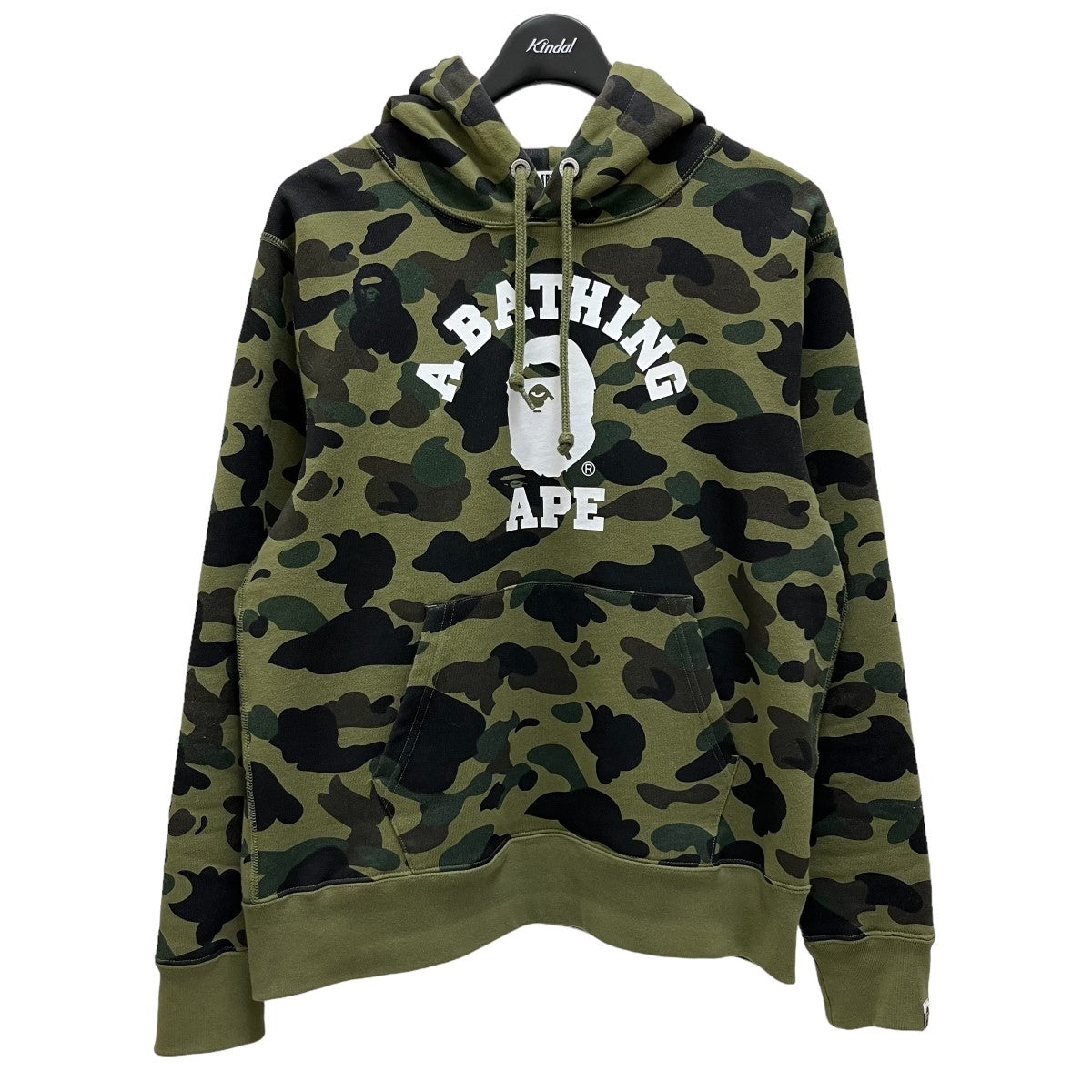 A BATHING APE(アベイシングエイプ) サル迷彩プルオーバーパーカー オリーブ サイズ M｜【公式】カインドオルオンライン  ブランド古着・中古通販【kindal】