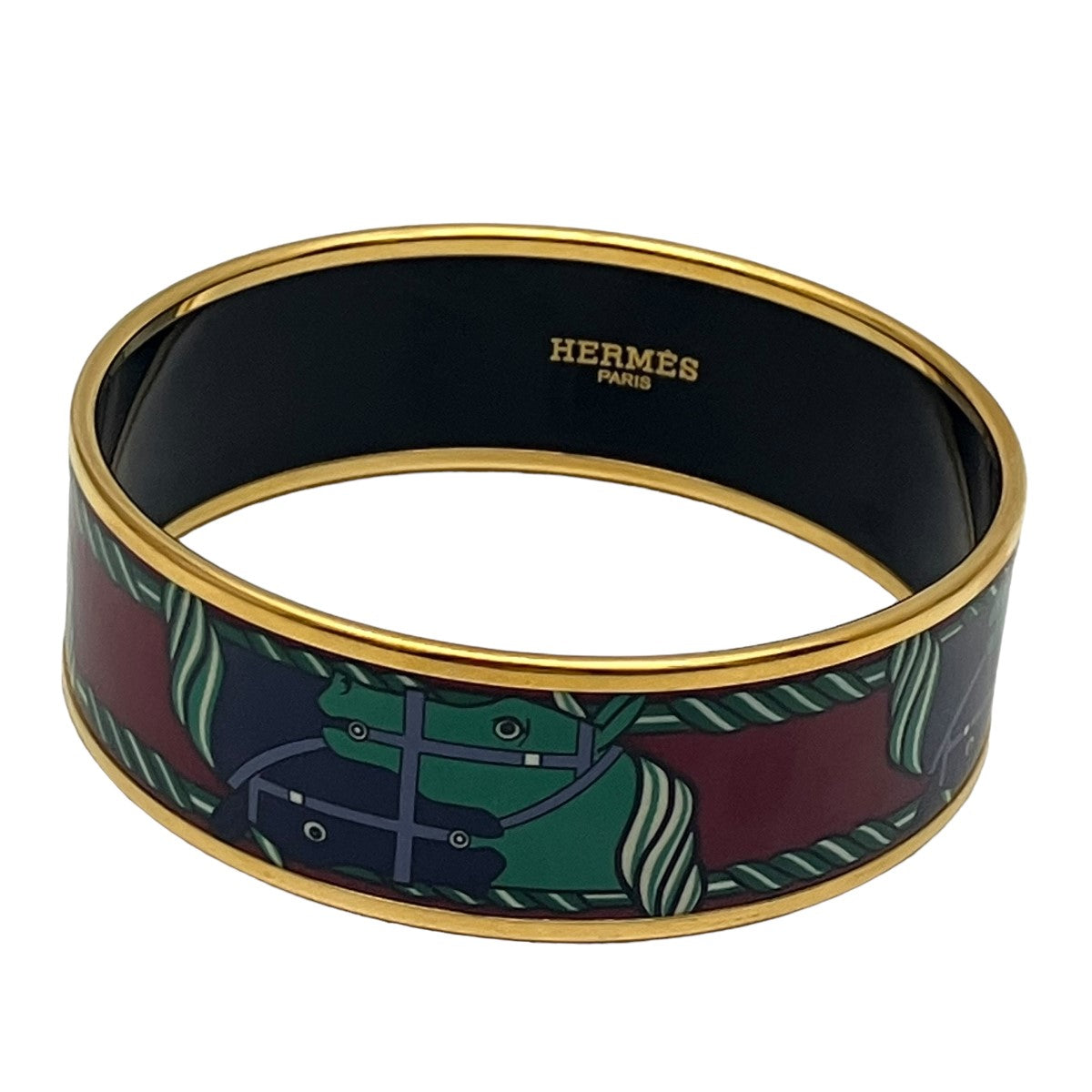 HERMES(エルメス) エマイユMM 馬 七宝焼きバングル レディース ブレスレット 中古・古着