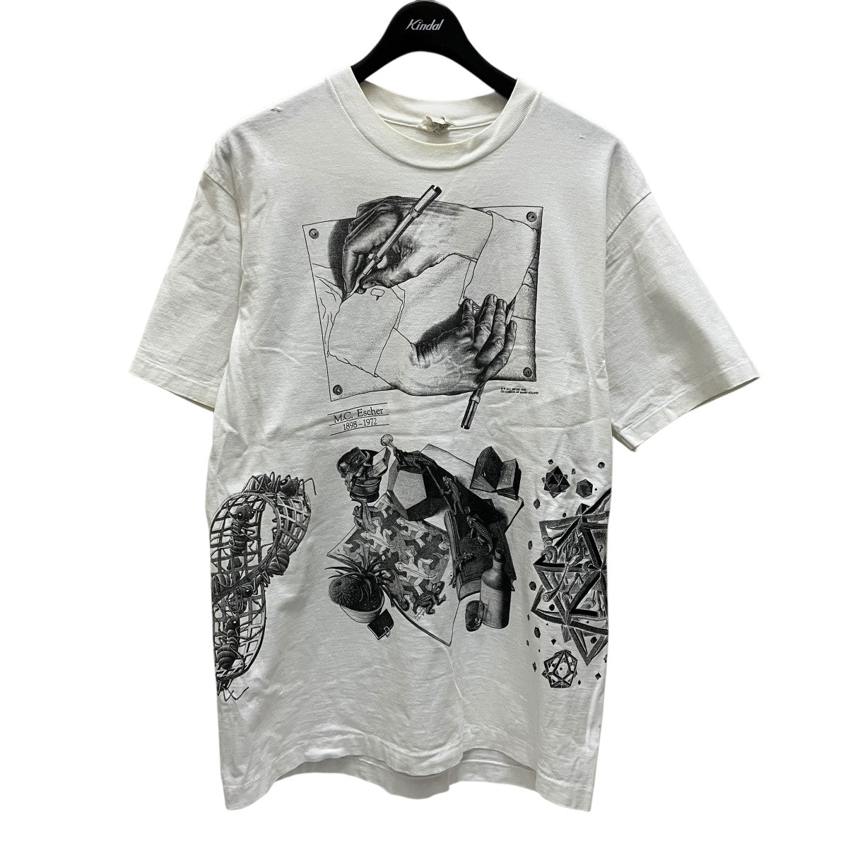 ANDAZIA 90SM．C．エッシャー vintage半袖Tシャツ ホワイト サイズ L 