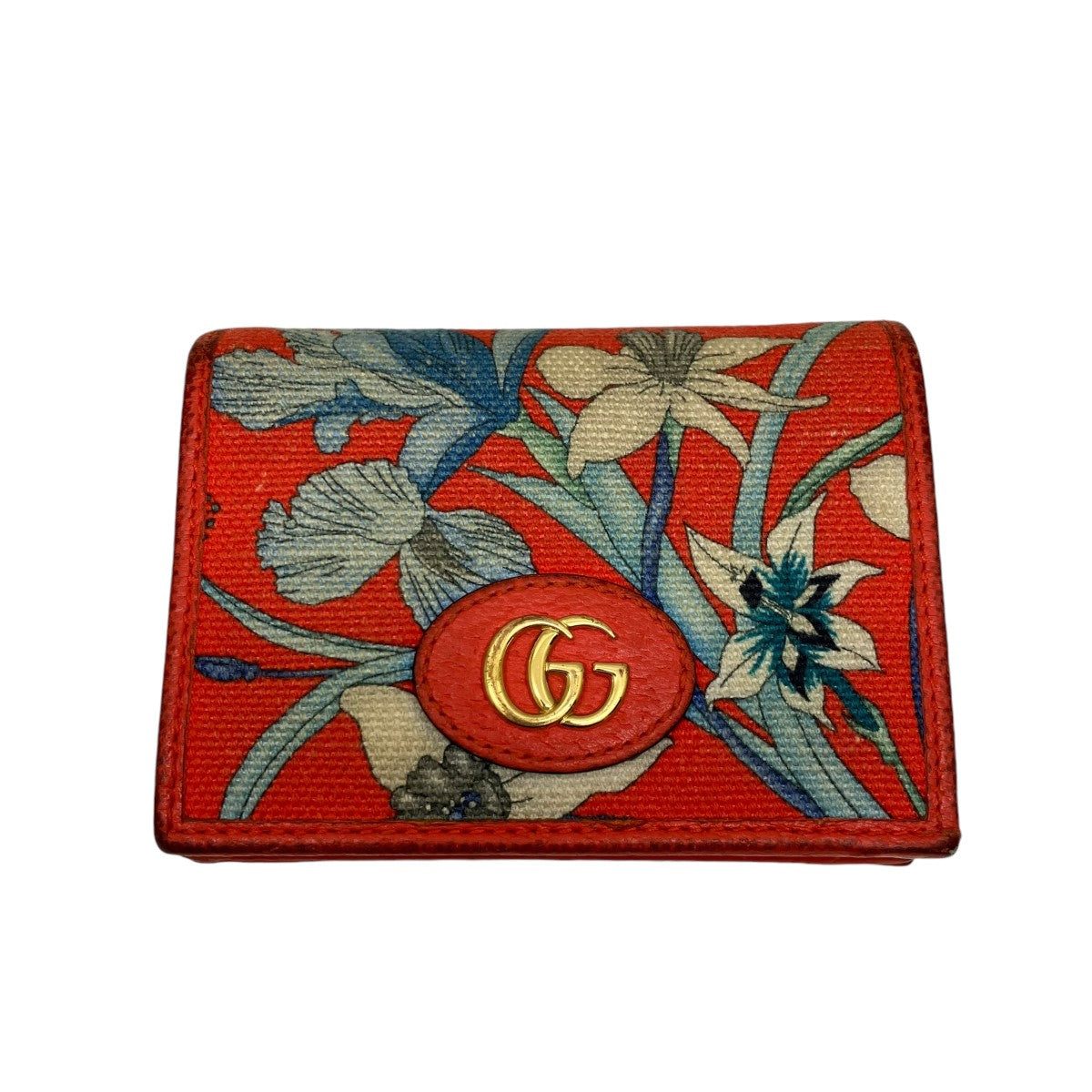 GUCCI(グッチ) 花柄2つ折り財布 レッド｜【公式】カインドオルオンライン ブランド古着・中古通販【kindal】