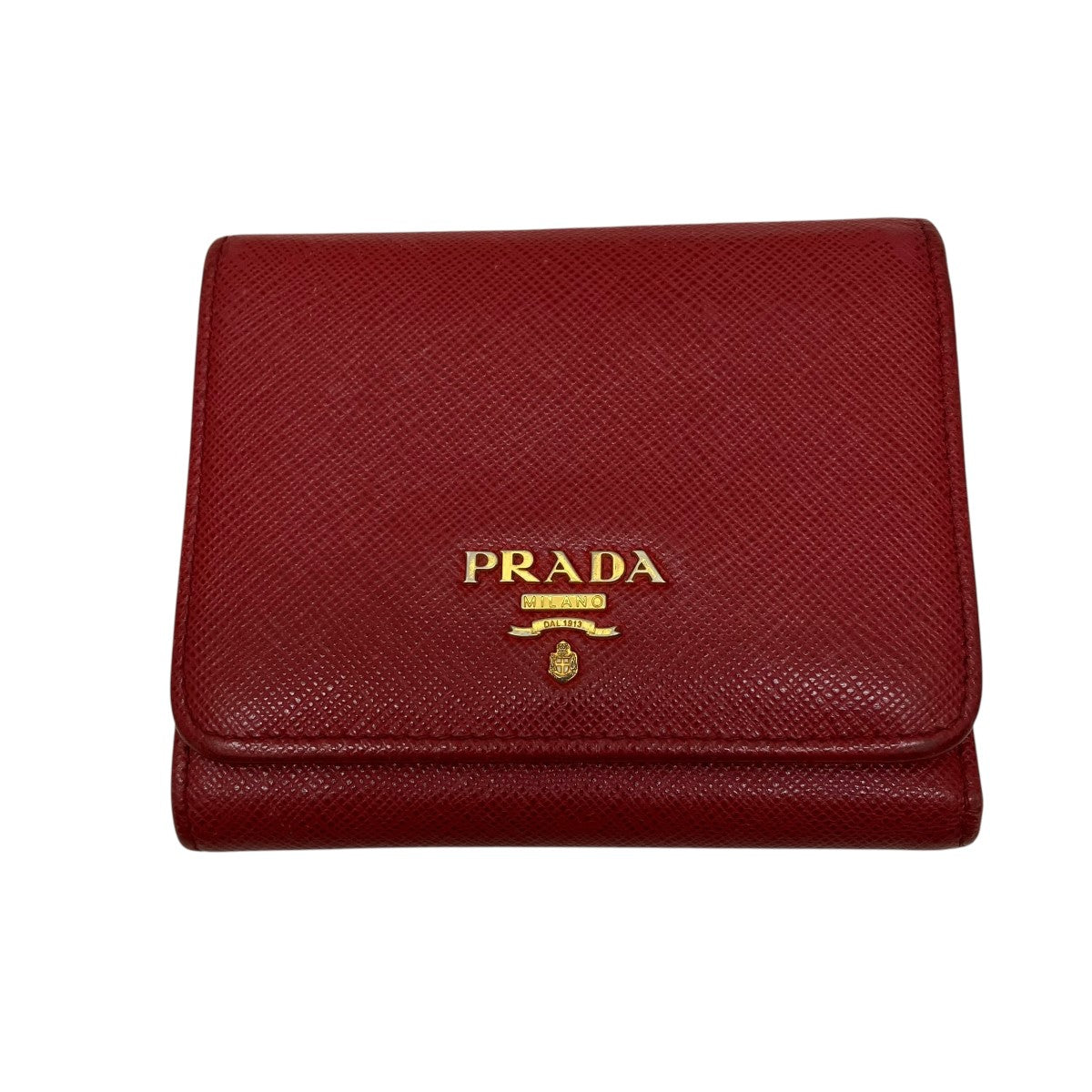 PRADA(プラダ) サフィアーノ3つ折り財布107S 107S レッド｜【公式】カインドオルオンライン ブランド古着・中古通販【kindal】