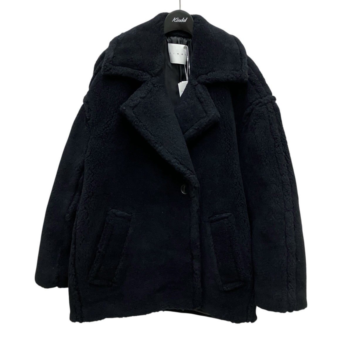 CINOH(チノ) ボアミドルコート24WC0003 24WC0003 ブラック サイズ 38