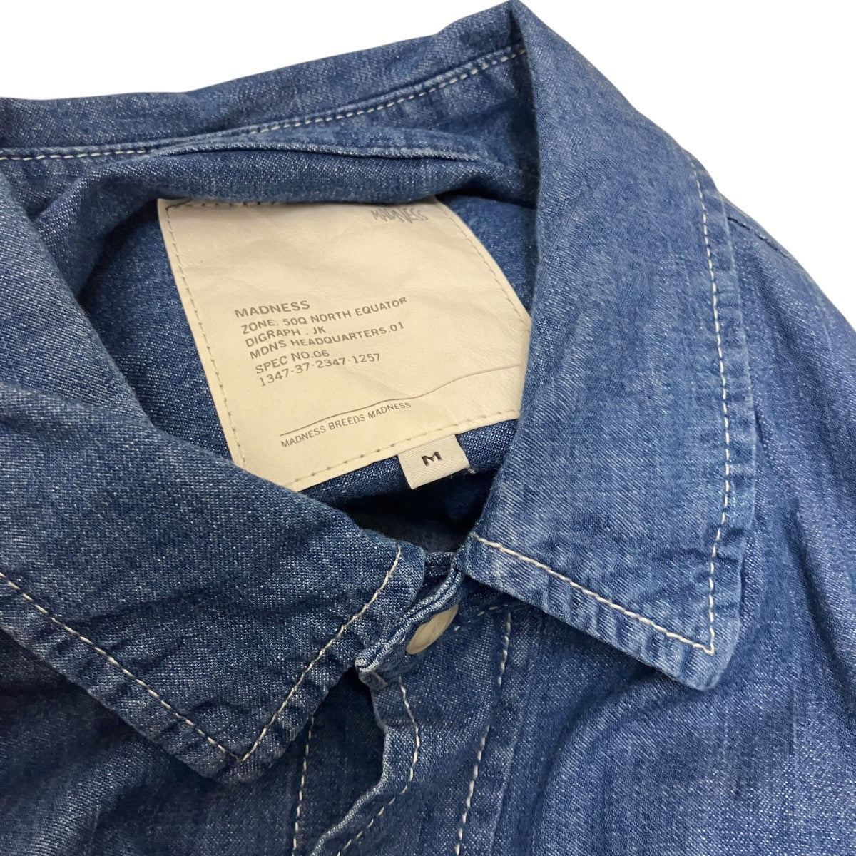 MADNESS ダンガリーシャツ24SS-DNM-SHT-D001 古着・中古-5枚目のアイテム画像