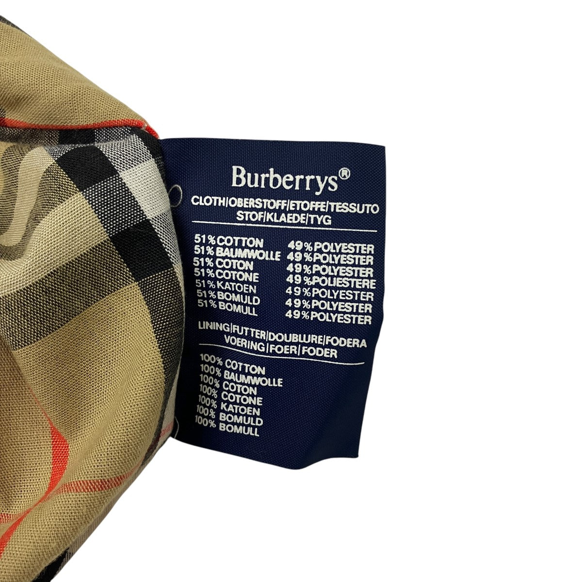 Burberry’s 80’s Vintageトレンチコート 古着・中古-9枚目のアイテム画像