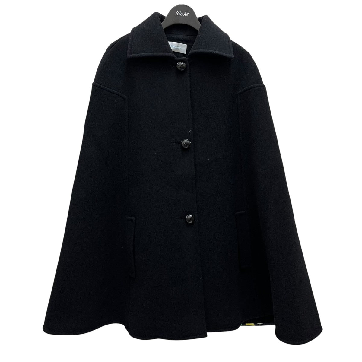 マカロン新品未使用タグ付き　エミリオプッチPUCCI ケープ コート Emilio Pucci(エミリオプッチ) ポンチョ ブラック サイズ 36｜【公式