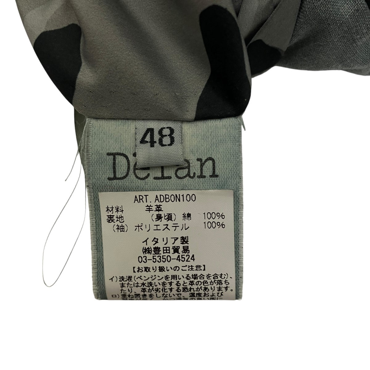 Delan ライダースジャケットADBON100 古着・中古-5枚目のアイテム画像