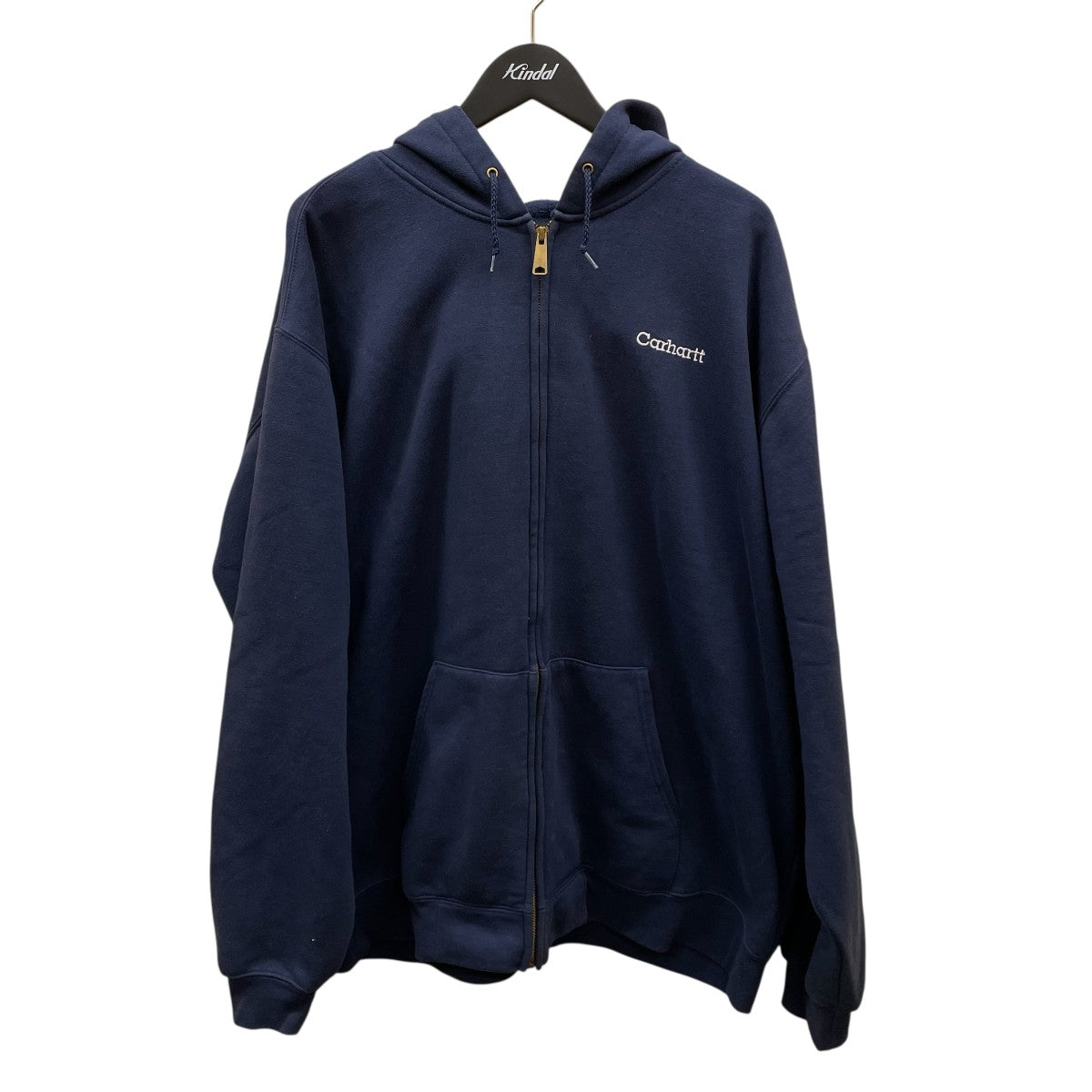 CarHartt(カーハート) ロゴ刺繍ジップパーカーK122 NVY K122 NVY