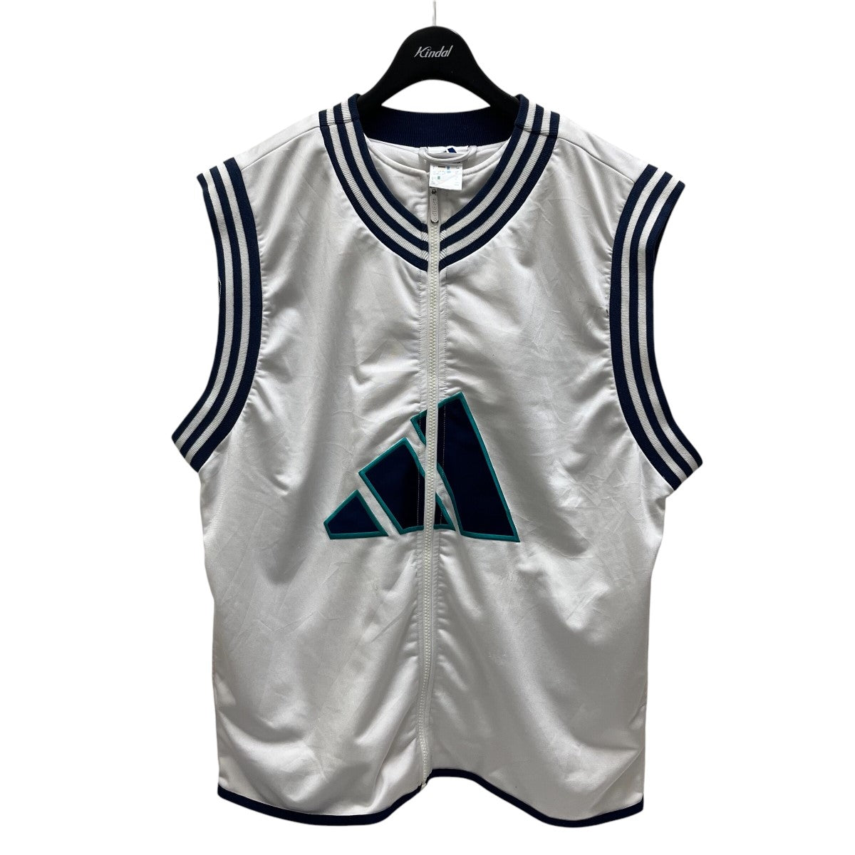 adidas(アディダス) 90S vintageジップベスト ホワイト サイズ USM 