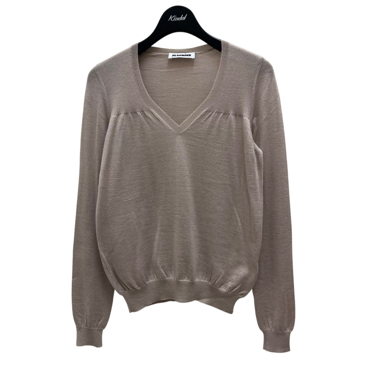 JIL SANDER Ｖネックニット JIL SANDER(ジルサンダー) Vネックニット ベージュ サイズ 36｜【公式