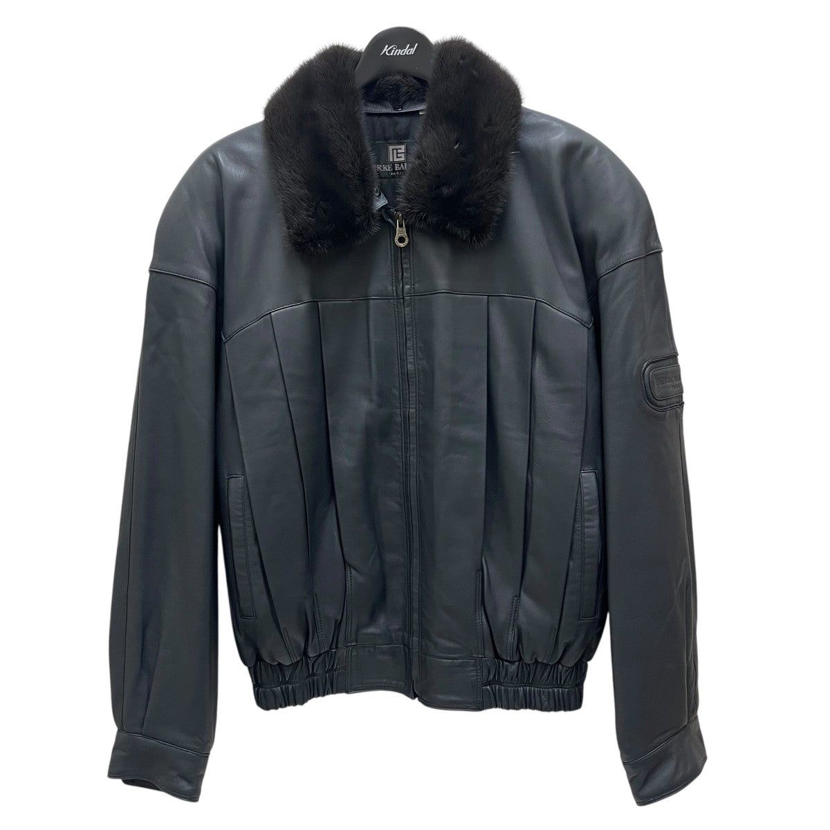 PIERRE BALMAIN(ピエールバルマン) レザージャケット グレー サイズ L