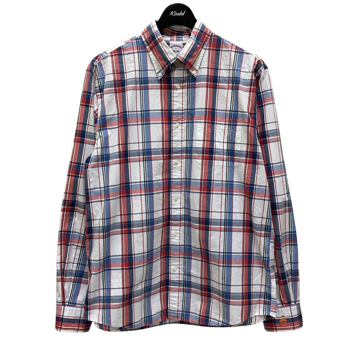 BROOKS BROTHERS チェックボタンダウンシャツ レッド×ホワイト