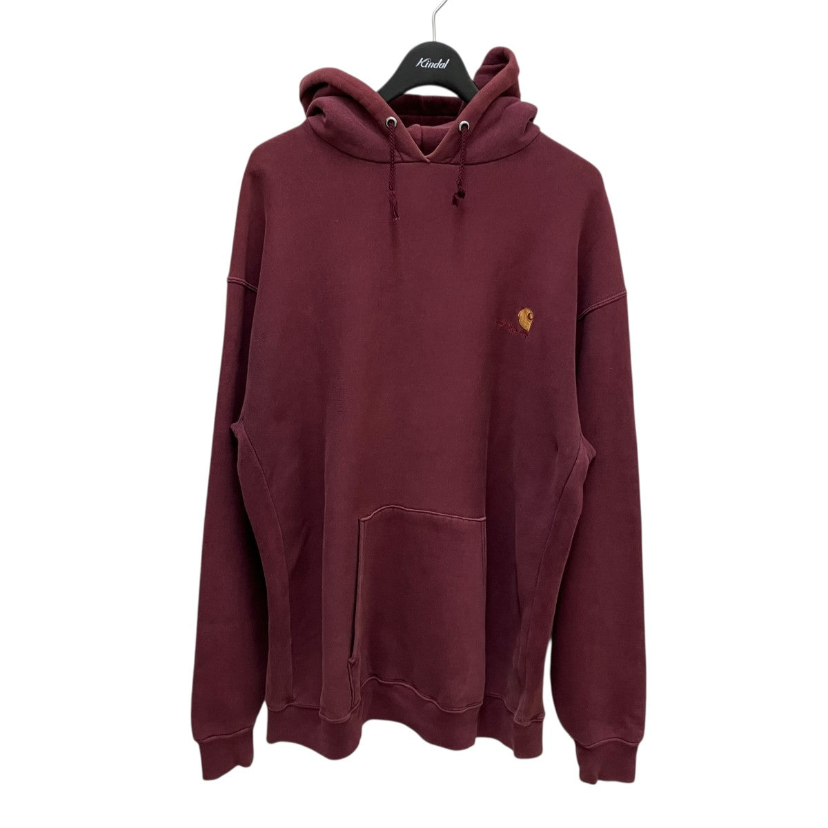 【激レア】Carhartt × CigaretteBox◇パーカー C318 CarHartt(カーハート) 三角タグ 80-90'sVintageパーカー エンジ