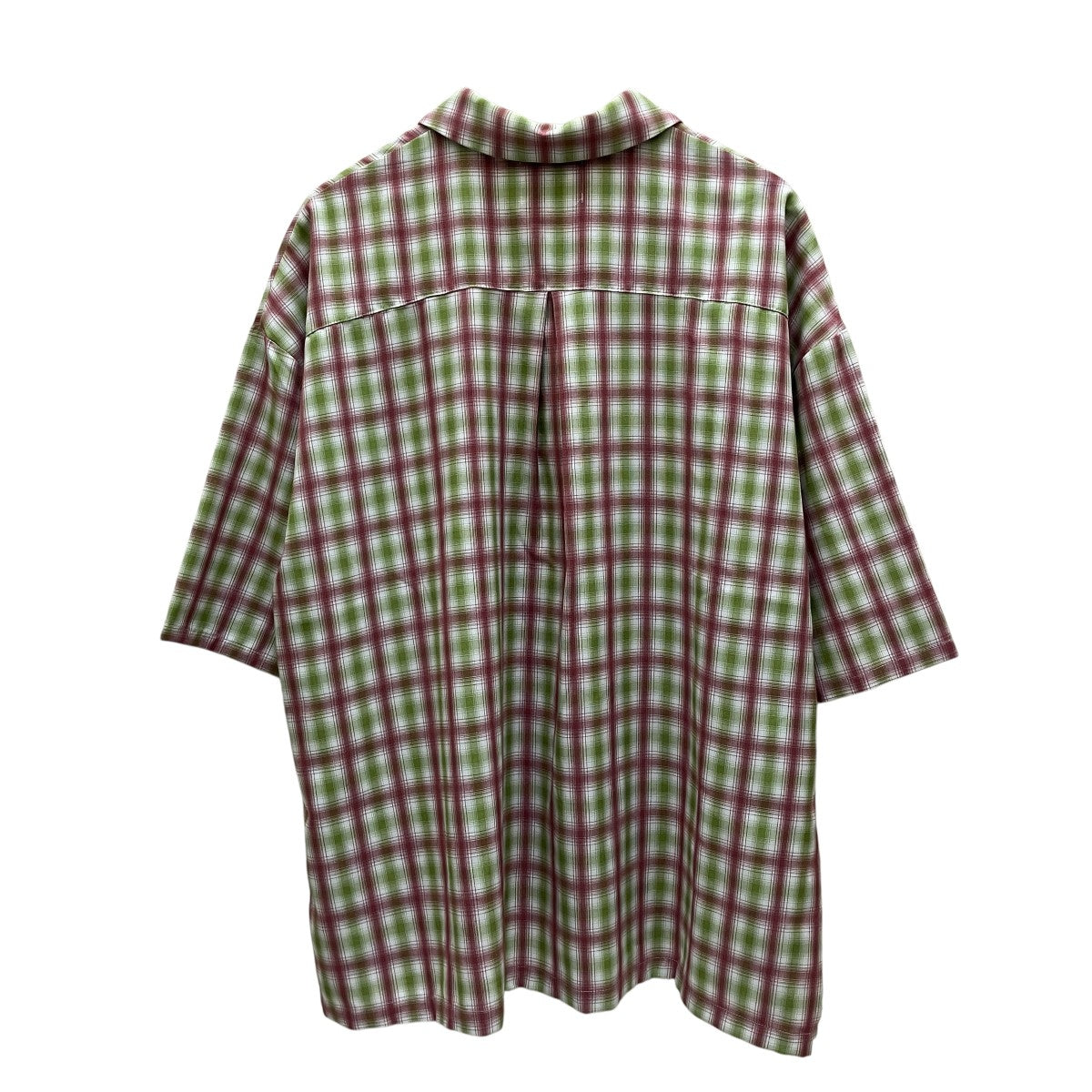 チェック半袖ジップシャツ