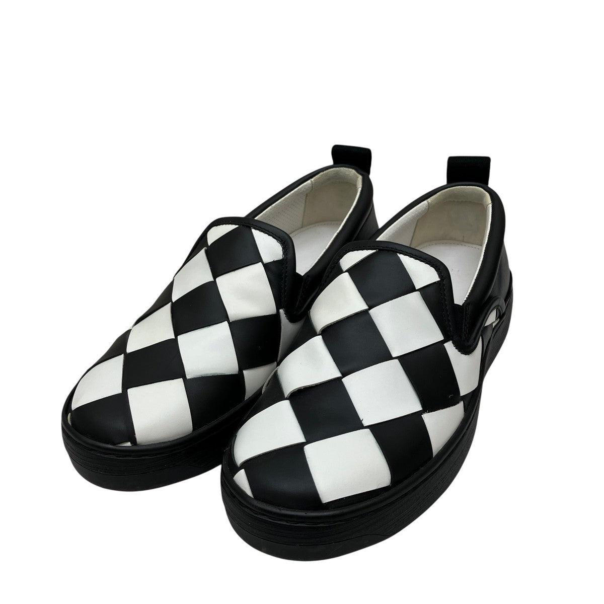 BOTTEGA VENETA(ボッテガヴェネタ) チェッカースリッポン ブラック