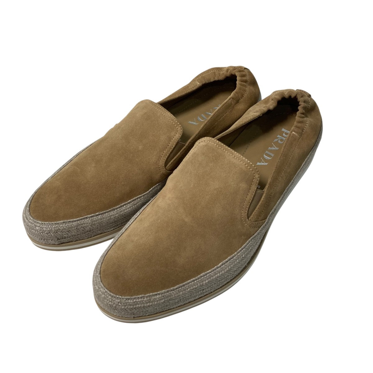 PRADA スエード スリッポン サンダル ベージュ 厚底 PRADA(プラダ) スリッポン(レディース) - ブランド通販のBUYMA