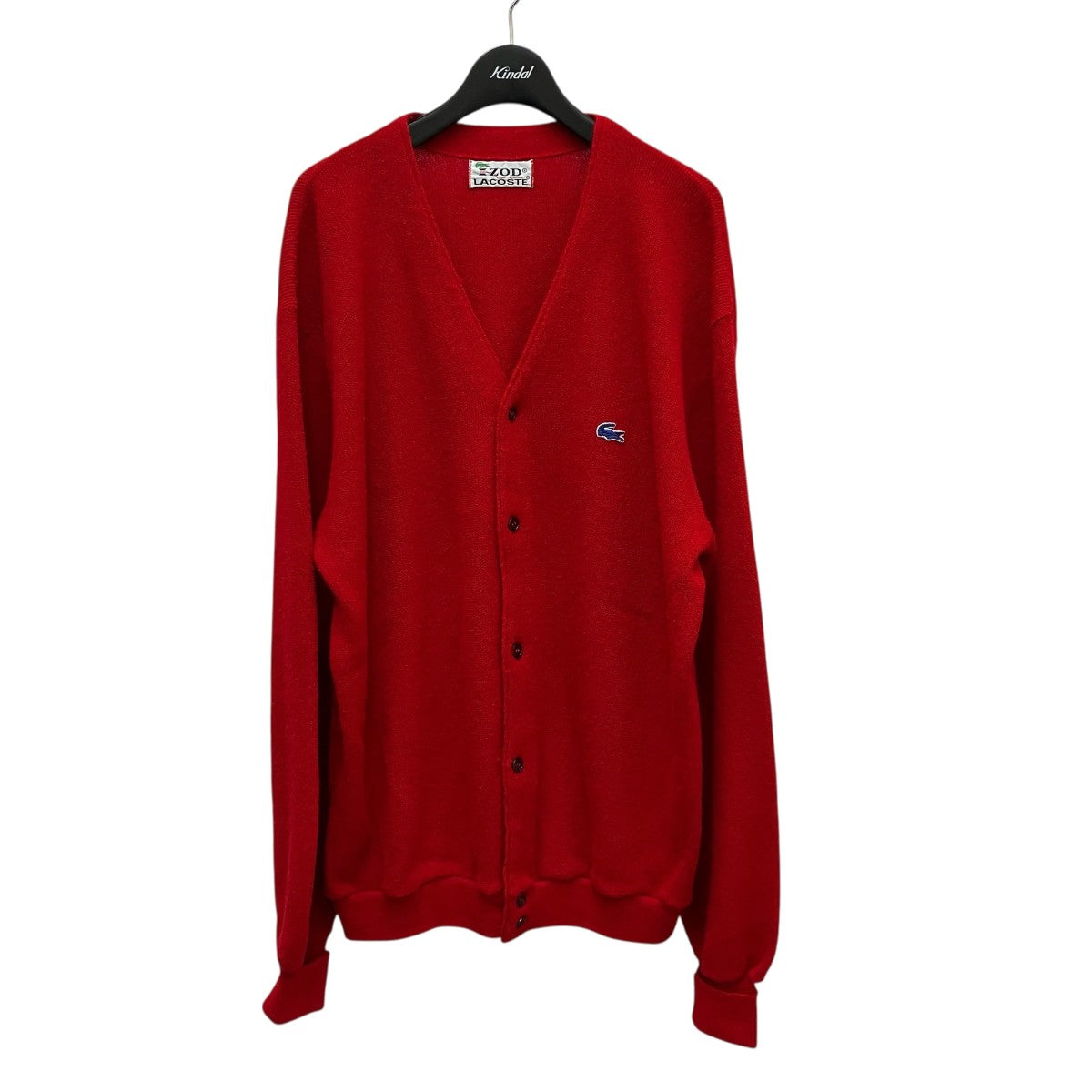 【80s～ Izod Lacoste】XL USA製 ニット カーディガン 赤 80s～ Izod Lacoste】XL USA製 ニット カーディガン 赤