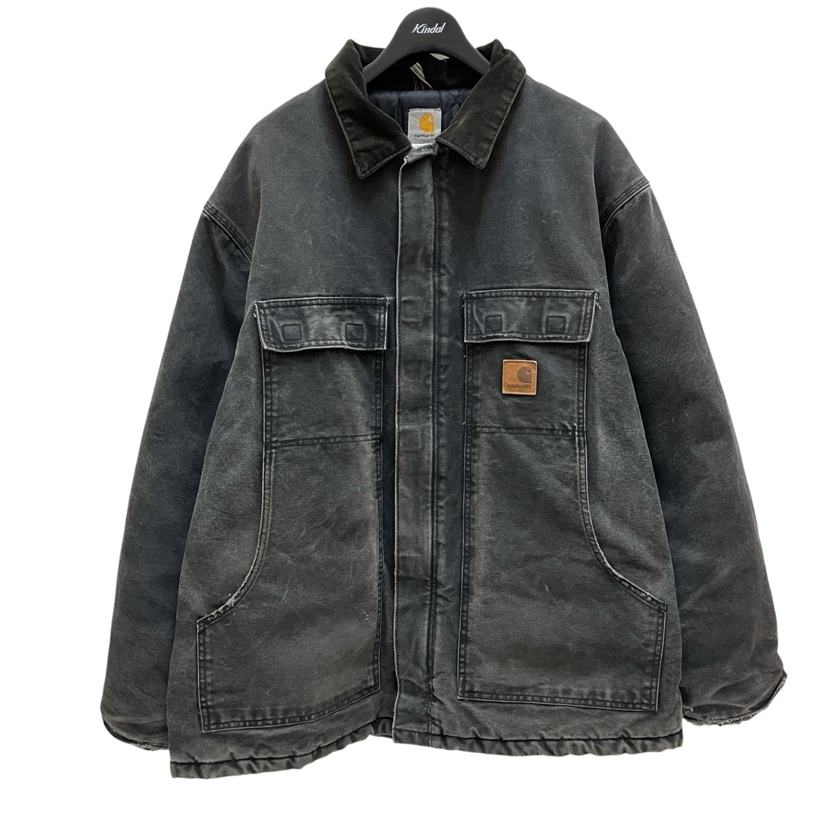 Carharttカーハートトラディショナルコートダック地カバーオールブラックXL CarHartt(カーハート) トラディショナルコートカバーオール
