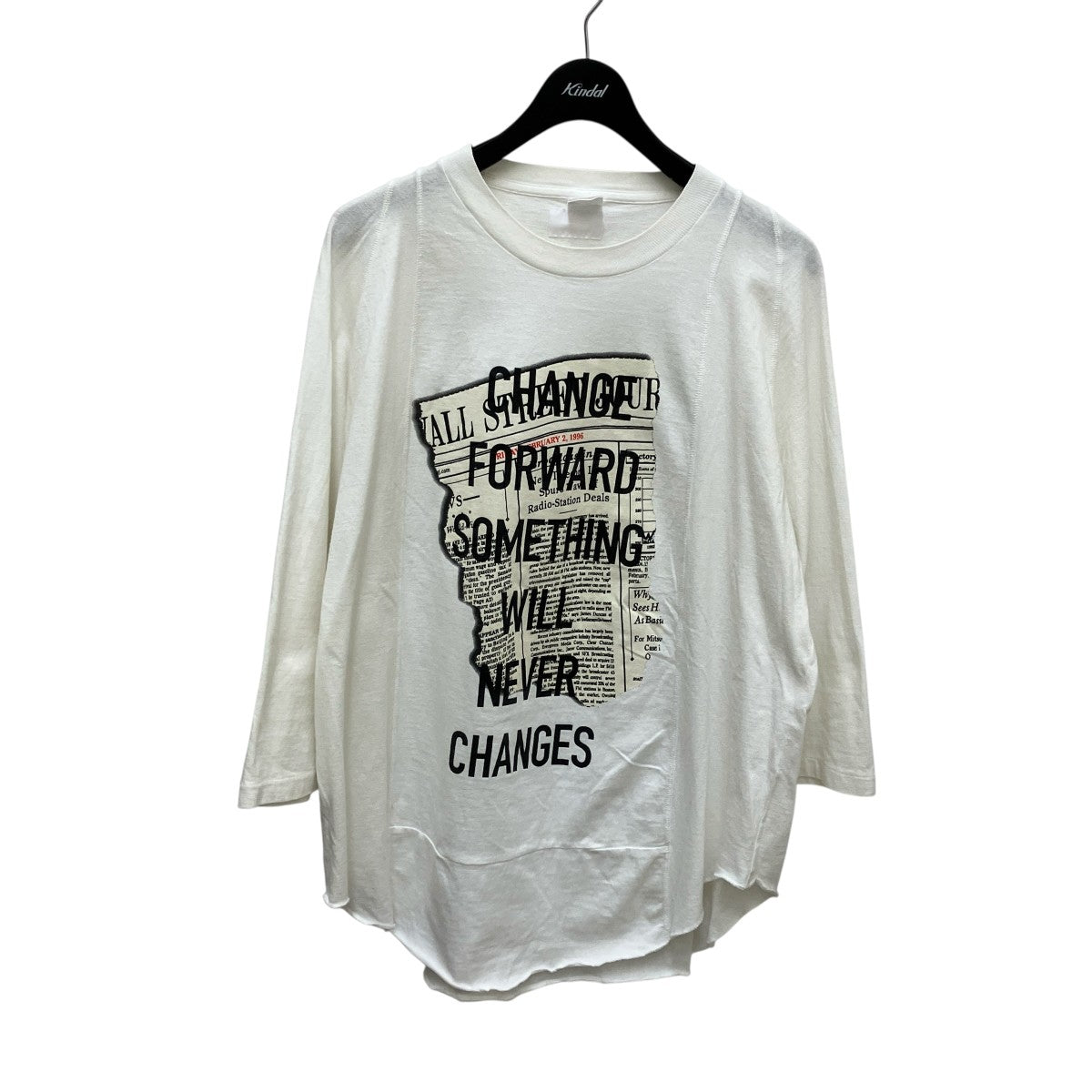 CHANGES リメイク7分袖Tシャツ 古着・中古-1枚目のアイテム画像