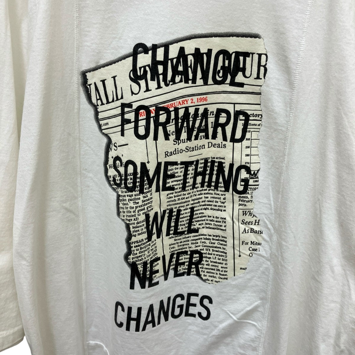 CHANGES リメイク7分袖Tシャツ 古着・中古-4枚目のアイテム画像