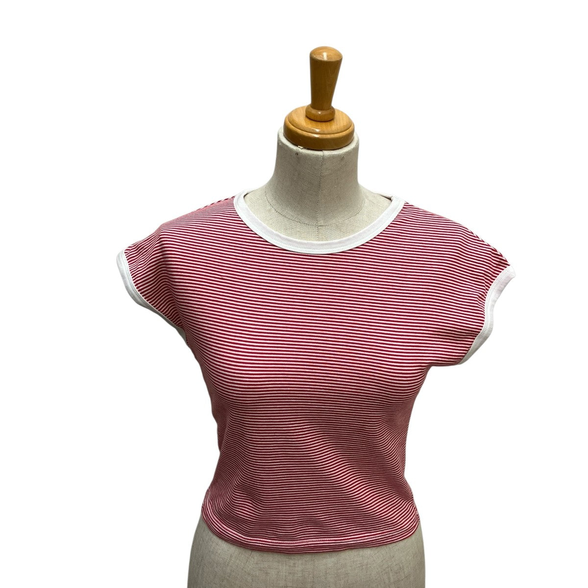 SHISHIKUI(シシクイ) BodaボーダーノースリーブTシャツ レッド