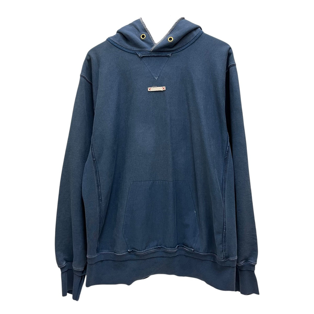 MAISON MARGIELA(メゾン マルジェラ) プルオーバー パーカー Maison Margiela カットオフエッジ パーカー | ブルー | FARFETCH JP