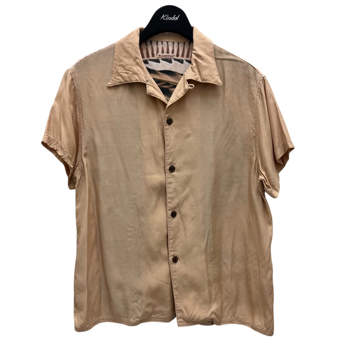sovereign オープンカラーシャツ コットンポリエステル ブラウン 18 BRICK＆SONS シャツ リラックスオープンカラーシャツ「ベージュ